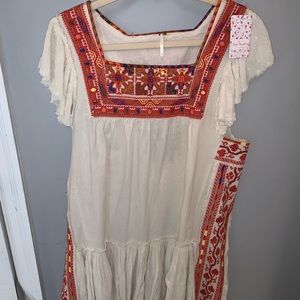 NWT Free People embroidered dress size large